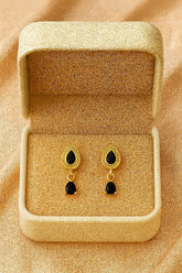 Zircon Earring-128 (Black)